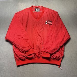 Vintage Starter Mens XXL Detroit Red Wings 1997 Stanley Cup Red Pullover Jacket